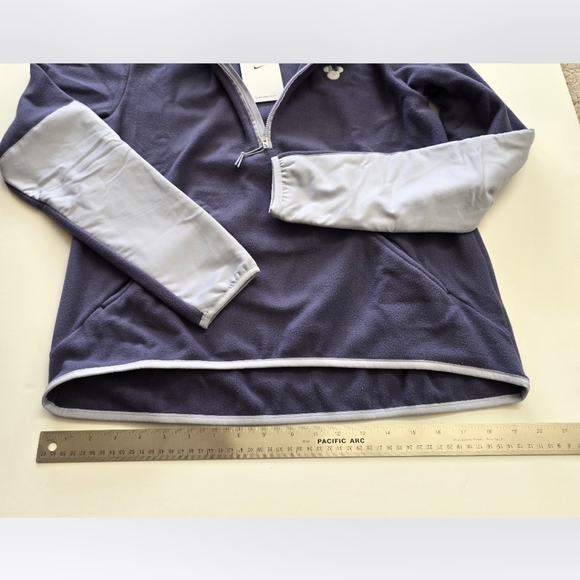 Disney Minnie Therma-fit Nike Blue-gray & Light Gray Half-Zip Fleece Pullover - Picture 4 of 8